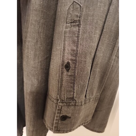 THE FOUNDRY Mens 3XL Long Sleeve Casual cotton button down Shirt gray new - Picture 3 of 4